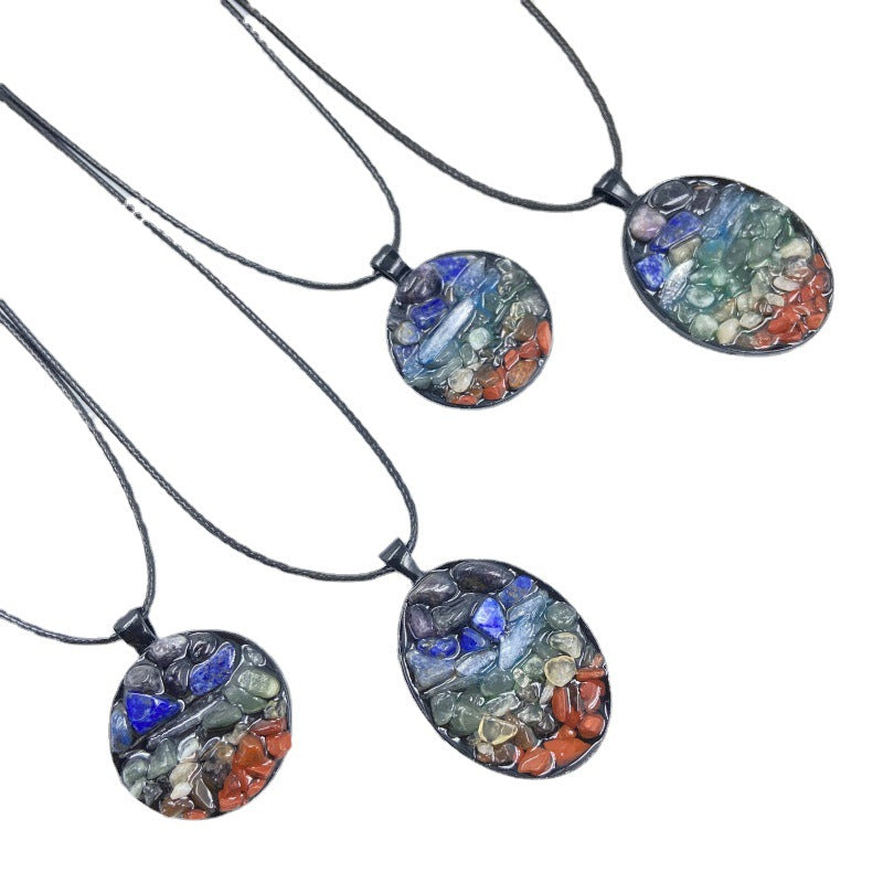 Chakra Crystal Chip Necklace