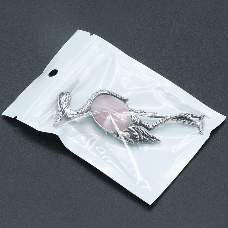 Crystal Crane Brooch&Pendant