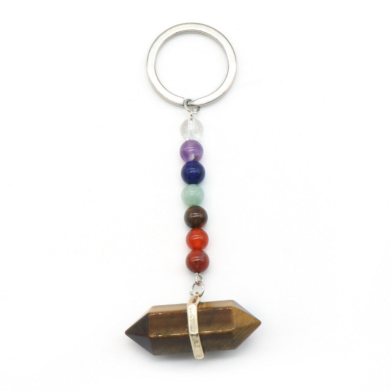 Crystal Double Point Chakra Key Chain