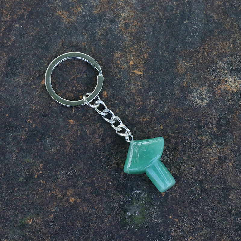 Crystal Mushroom Keychain