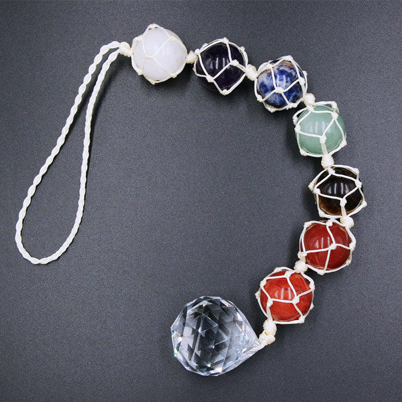 Chakra Sphere Glass Droplet Car Hanging