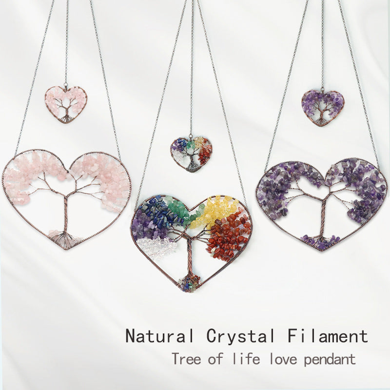 Heart Tree of Life Dream Catcher Hanging Ornament