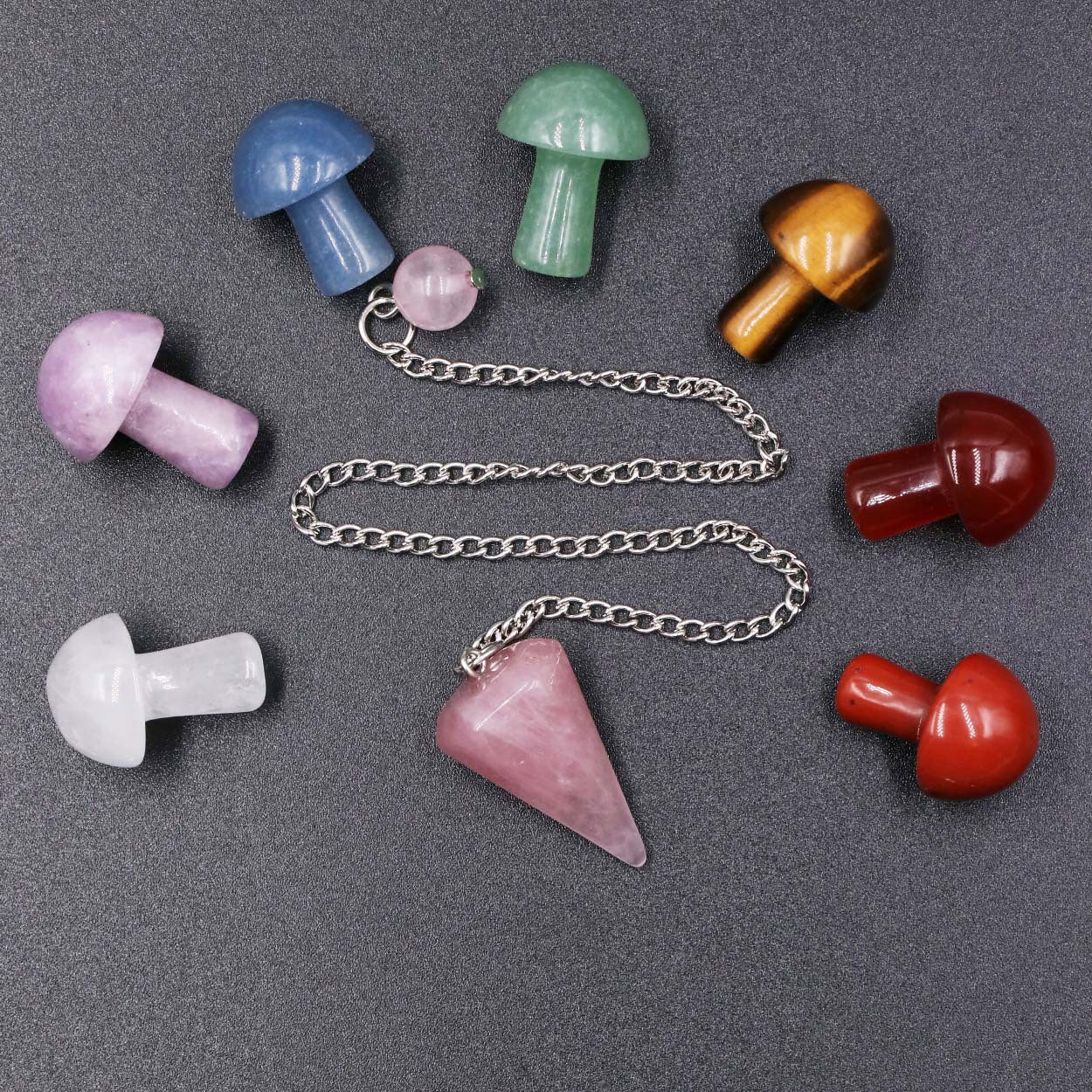 Chakra Mushroom&Pendulum Set