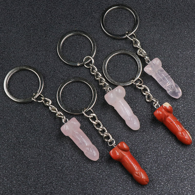 Crystal Men Part Keychain&Necklace