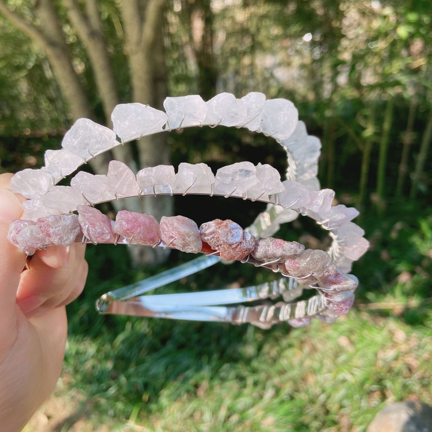 Crystal Raw Teeth Crown Headband