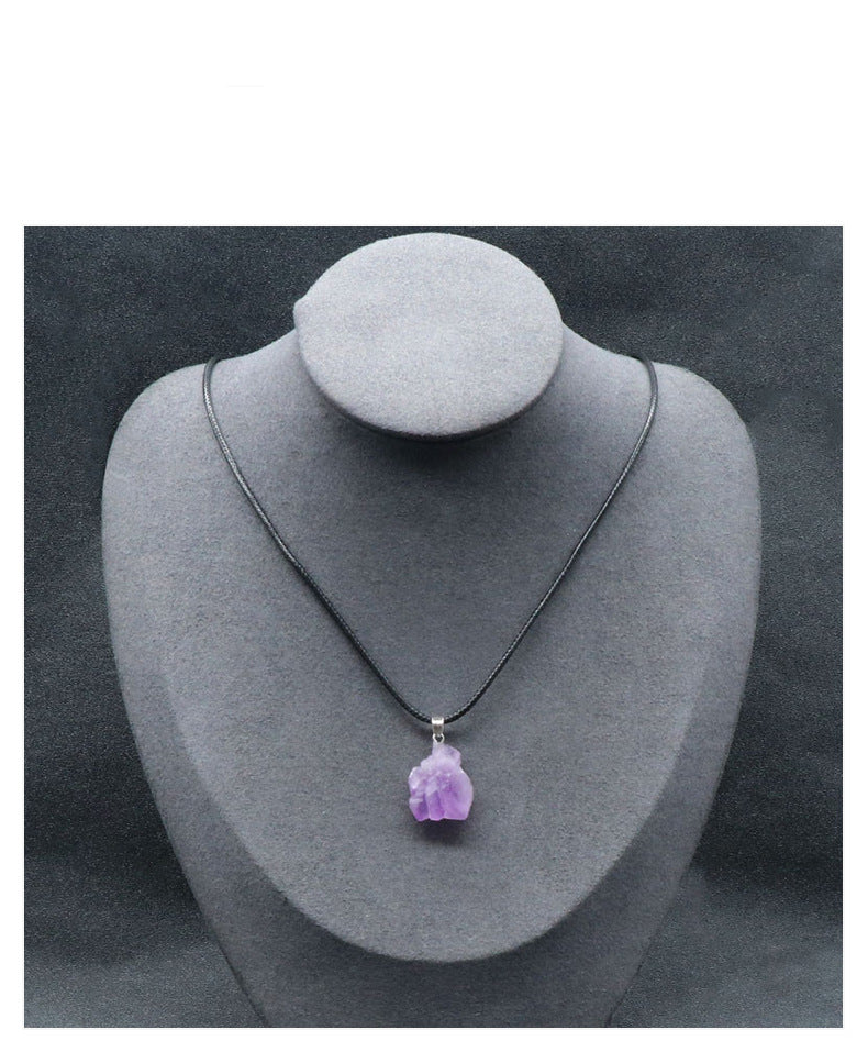 Amethyst Teeth Necklace