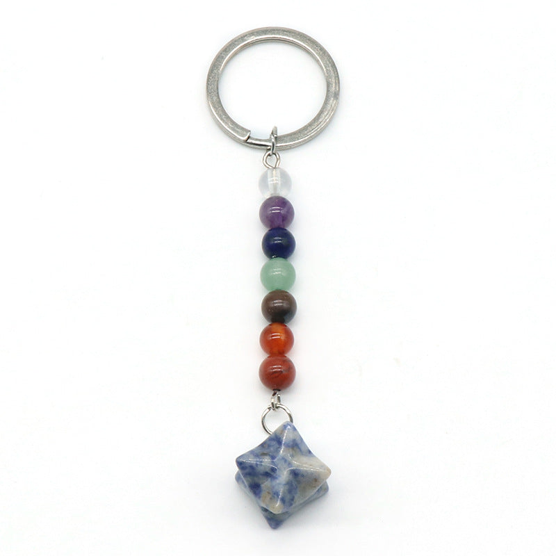 Crystal Merkaba Star Chakra Key Chain