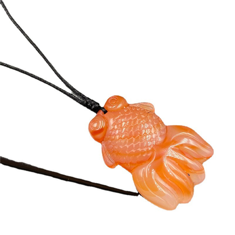 Crystal Goldfish Pendant