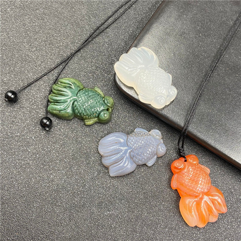 Crystal Goldfish Pendant