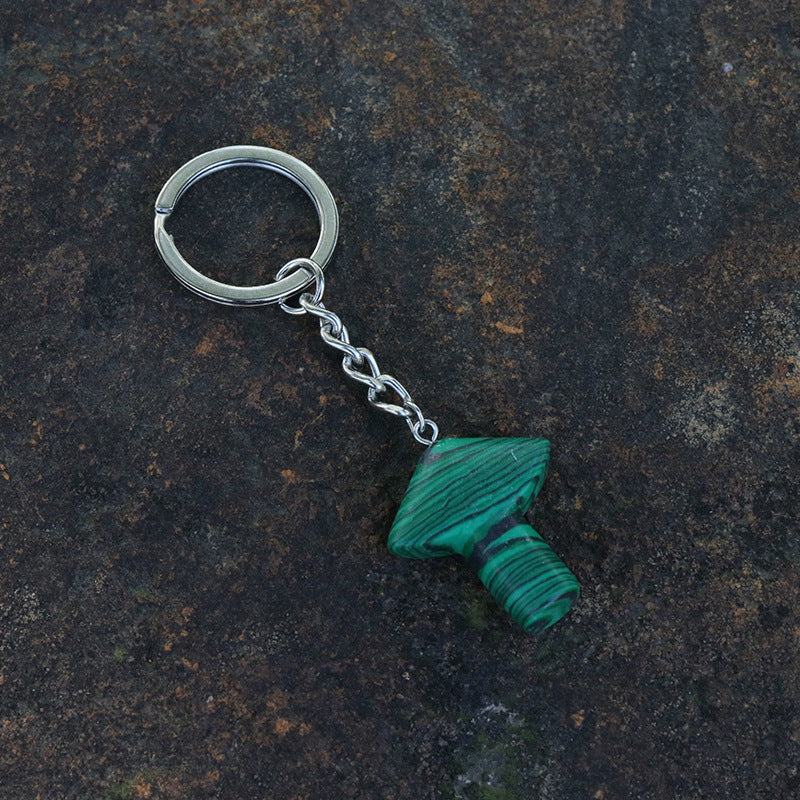 Crystal Mushroom Keychain