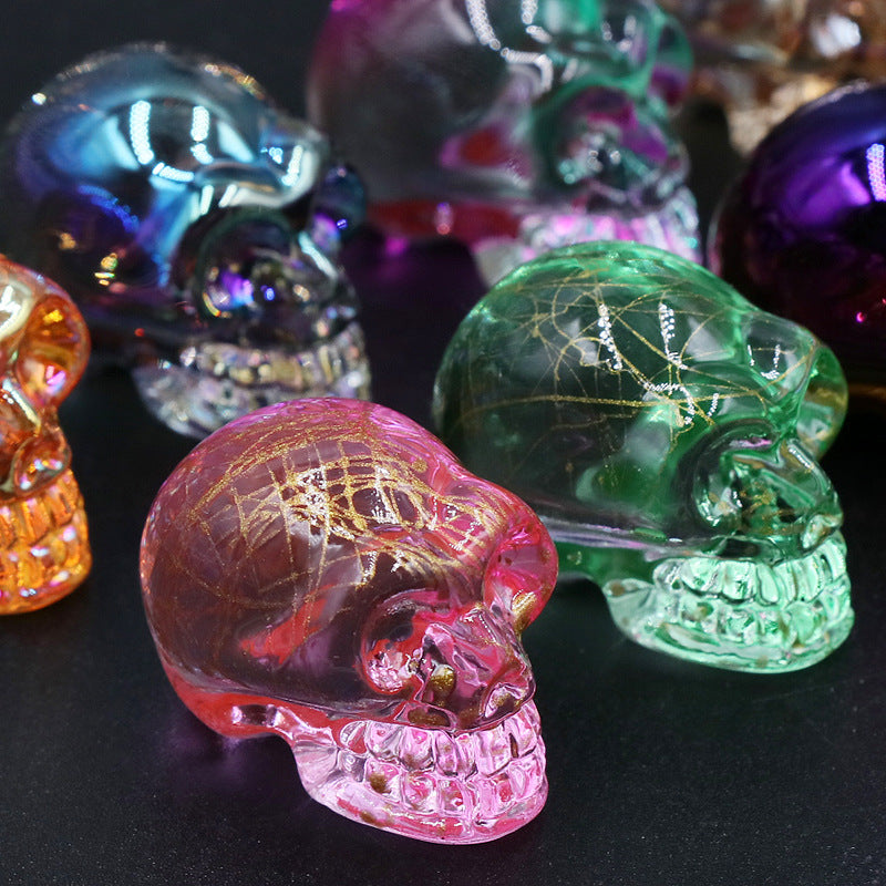 Colorful Melted Skull