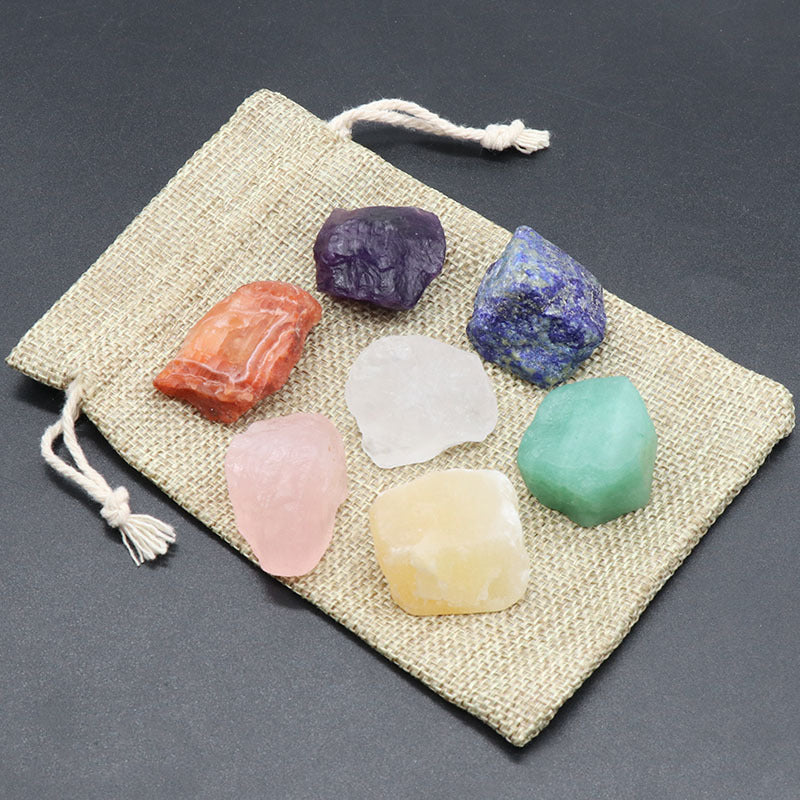 7 Chakra Rough Stone Set