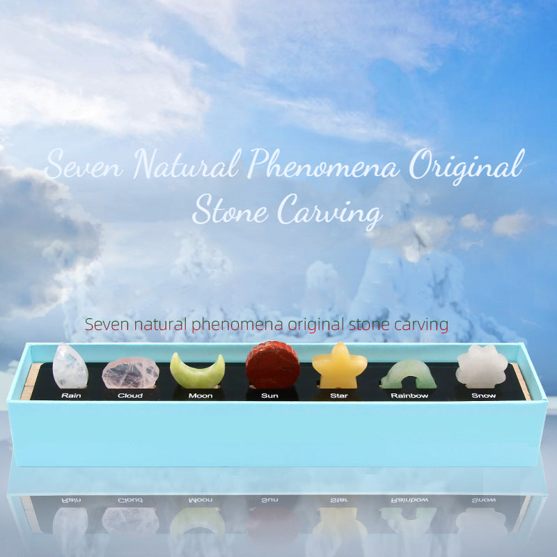 Seven Natural Phenomena Crystal Carving Box