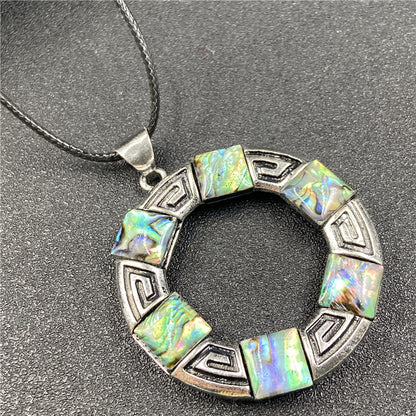 Colorful Shell Round Pendant