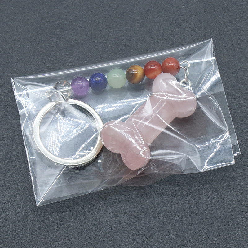 Crystal Bone Chakra Key Chain