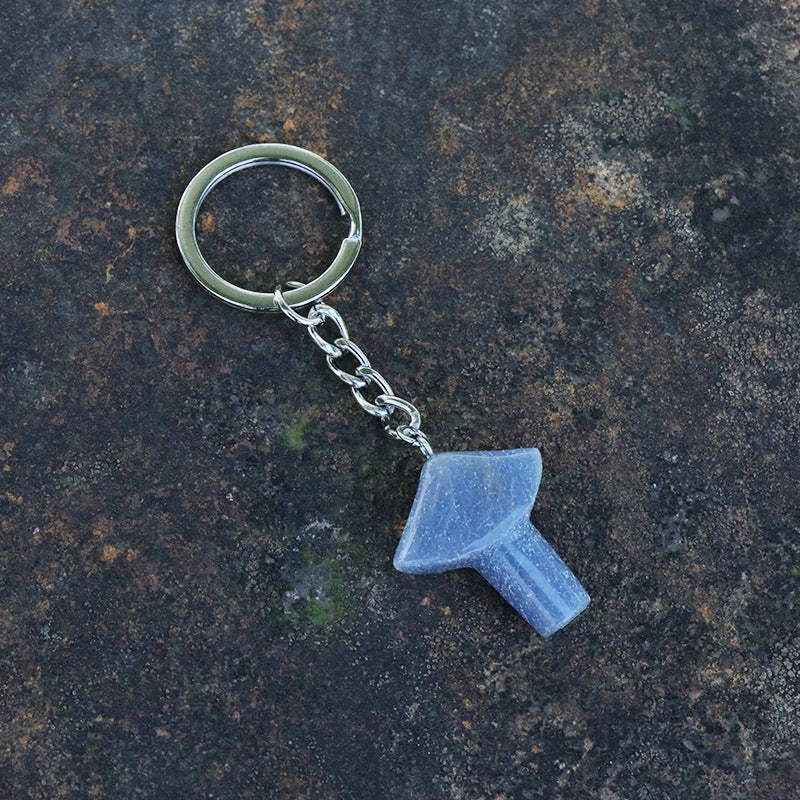 Crystal Mushroom Keychain