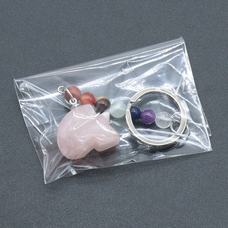 Crystal Skull Chakra Key Chain