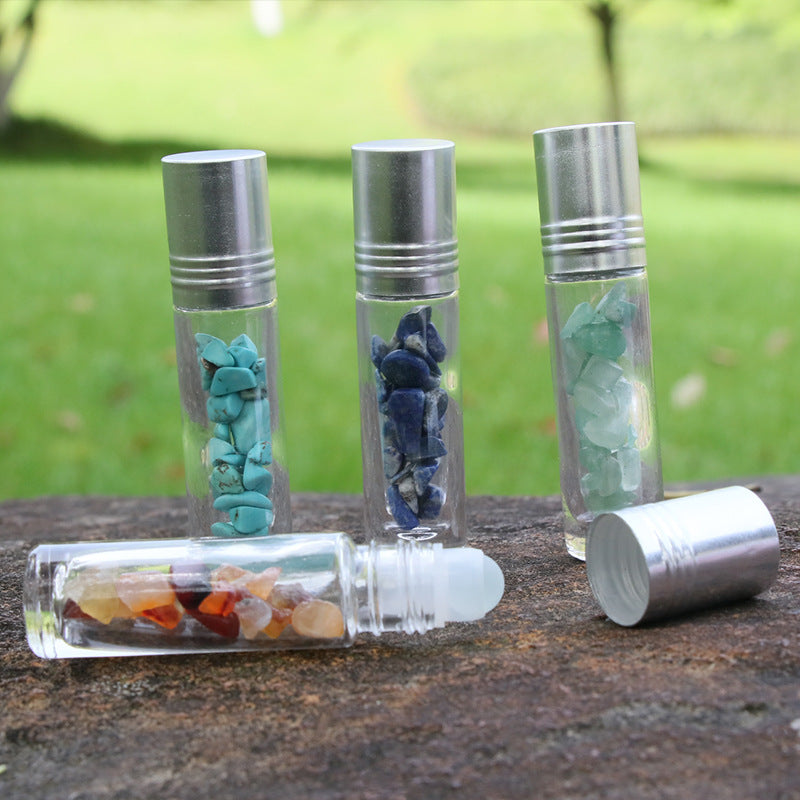 Chakra Crystal Essential Oil Roller Bottle Set