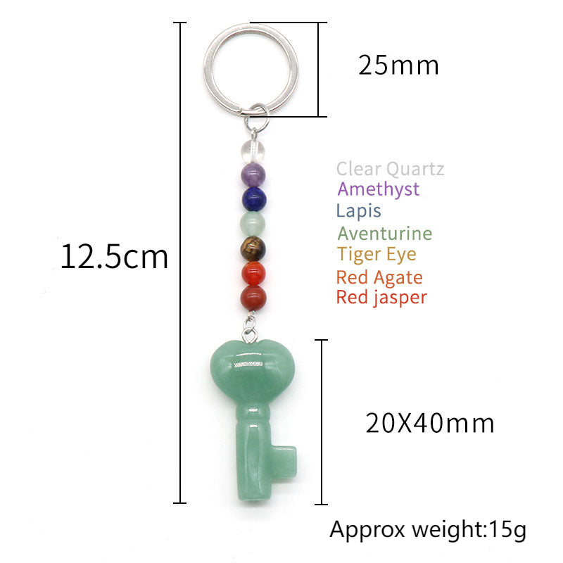 Crystal Heart Key Key Chain