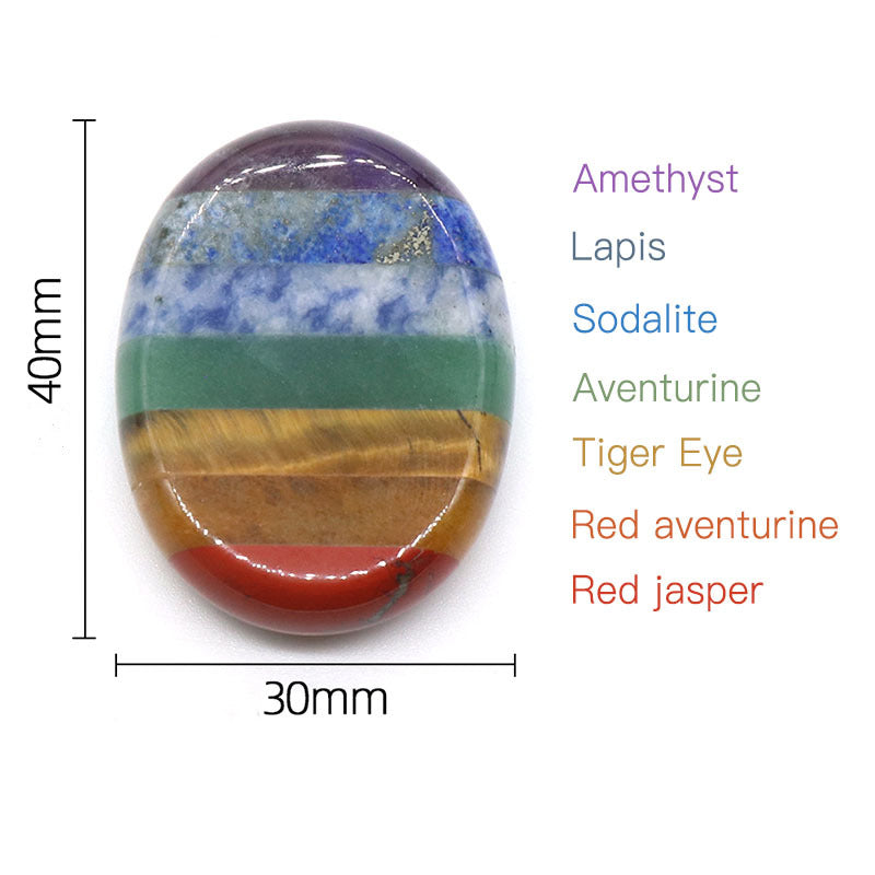 Oval Chakra Worry Stone