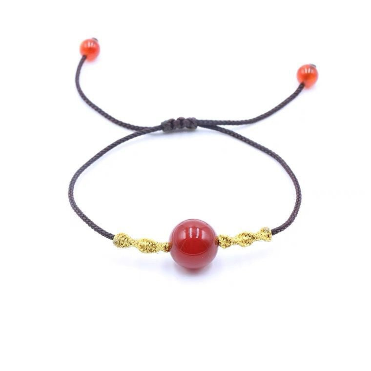 Red Agate Bead Bracelet&Necklace