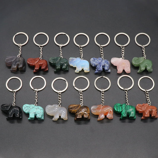 Crystal Elephant Key Chain