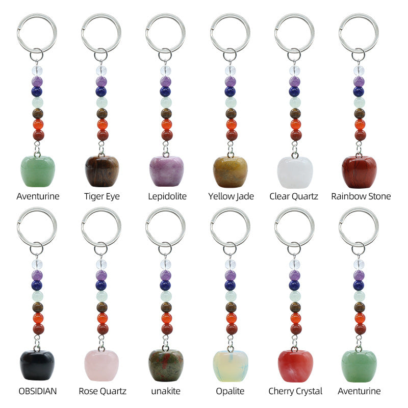 Crystal Apple Chakra Key Chain