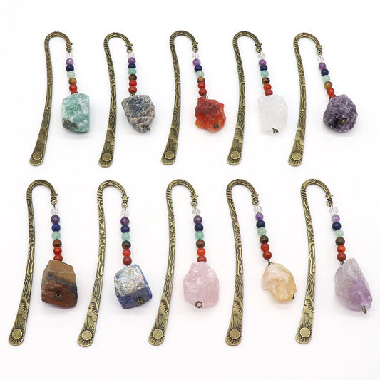 Natural Seven Chakra Raw Crystal Gemstone Bookmark