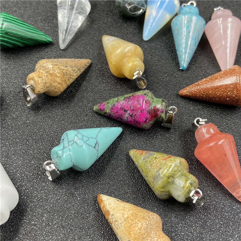 Crystal Conical Pendant