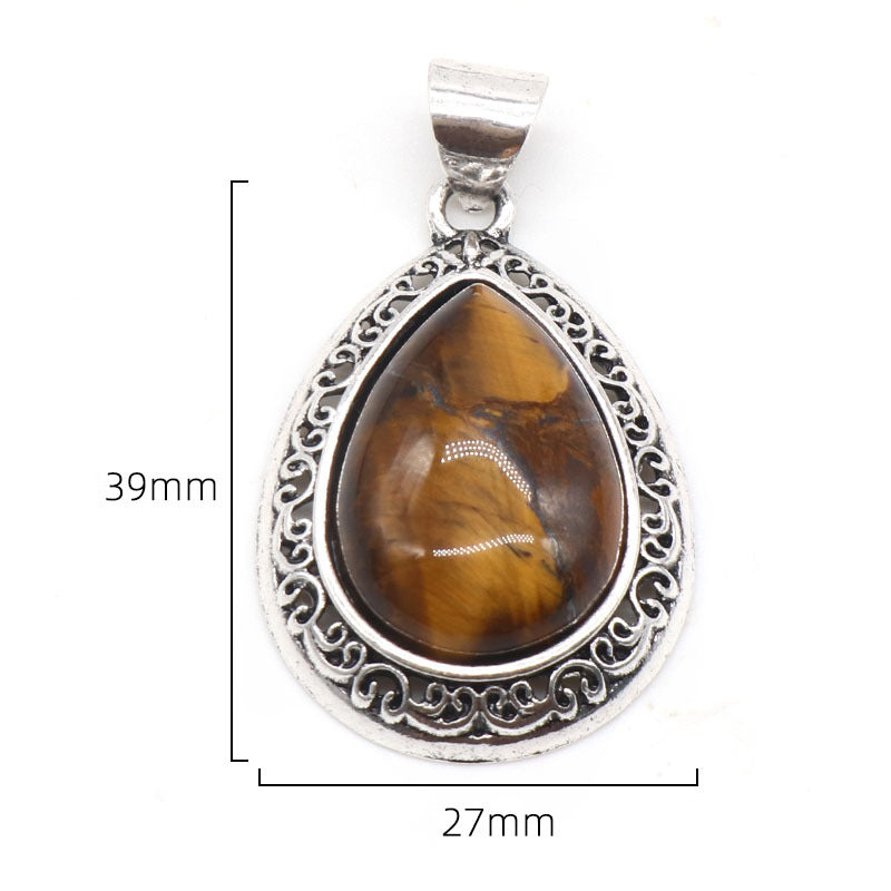 Silver Droplet Crystal Pendant