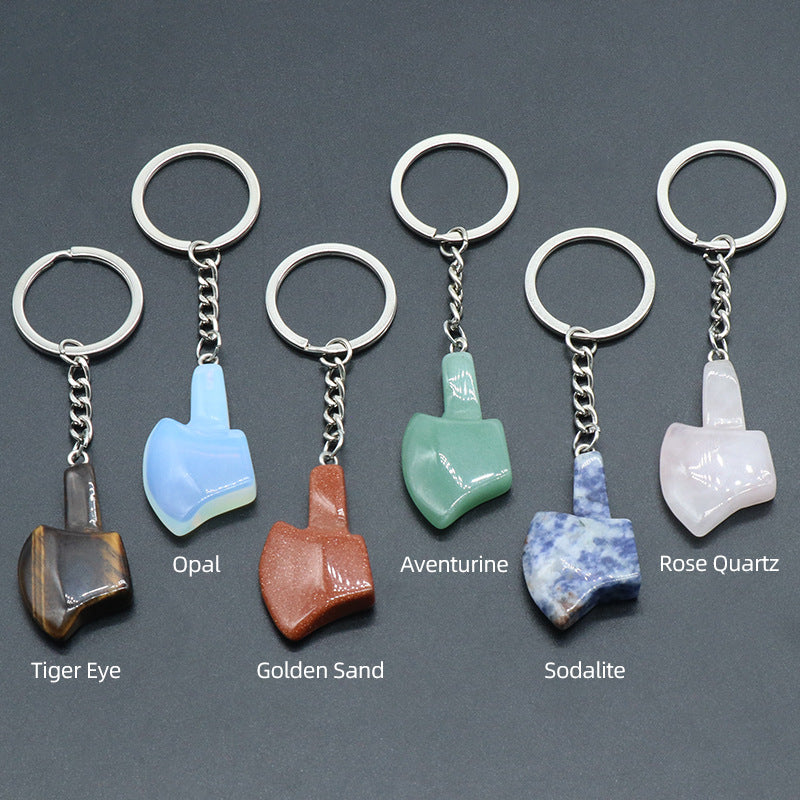 Crystal Ax Key Chain