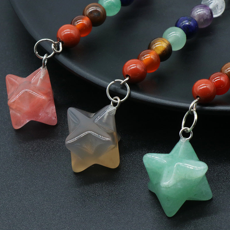 Crystal Merkaba Star Chakra Key Chain