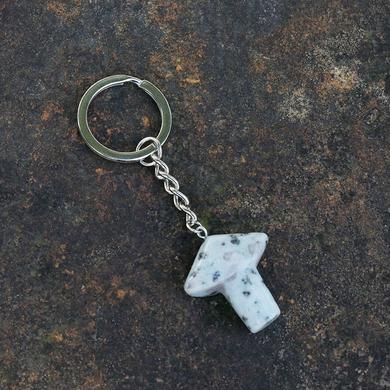 Crystal Mushroom Keychain