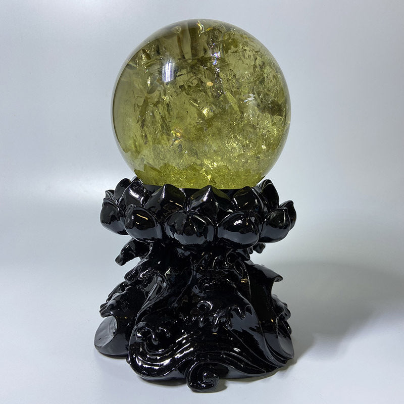 Black Resin Lotus Stand