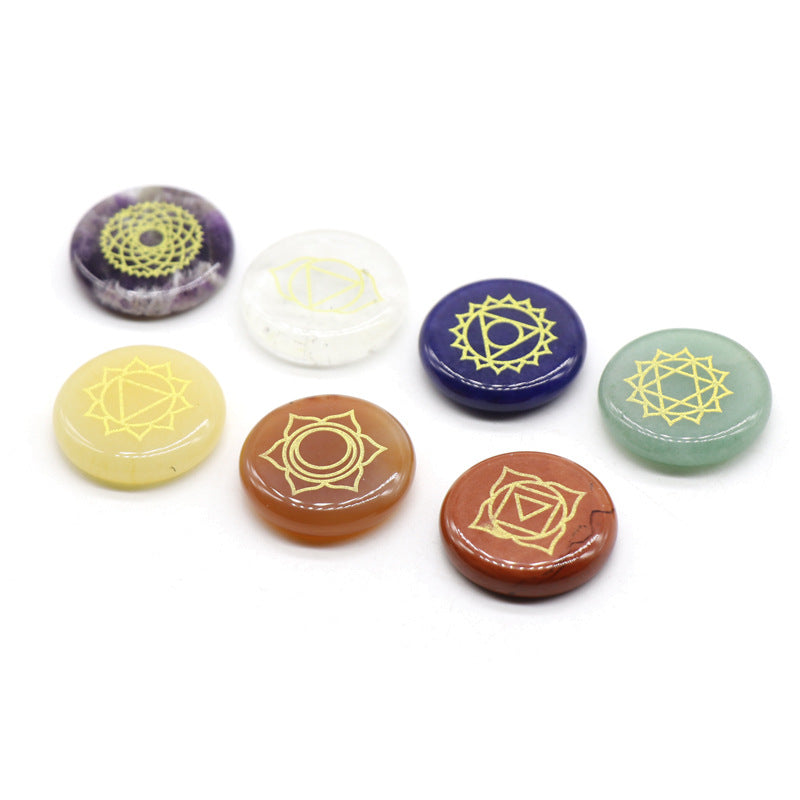 Chakra Round Crystal Stone Set