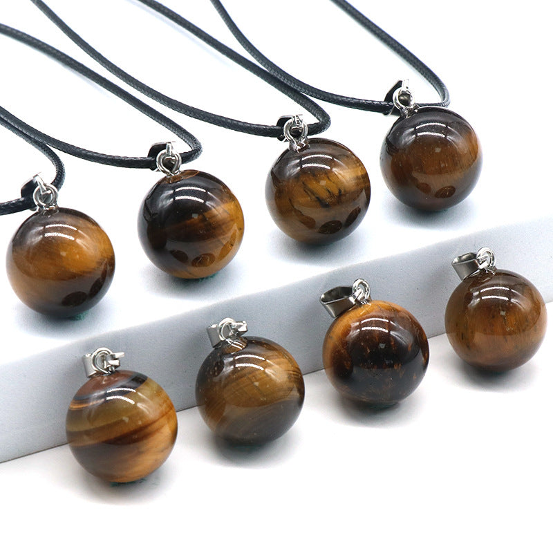 18mm Tiger Eye Sphere Necklace