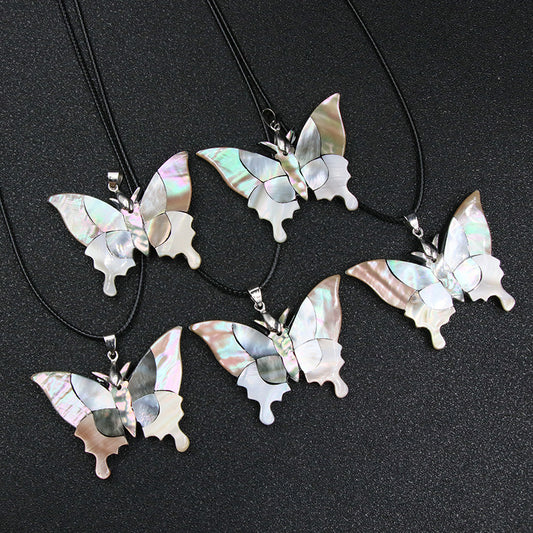 Abalone Shell Butterfly Pendant