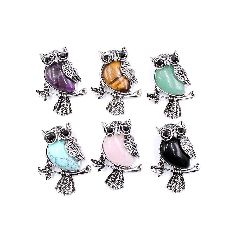 Crystal Owl Brooch & Necklace