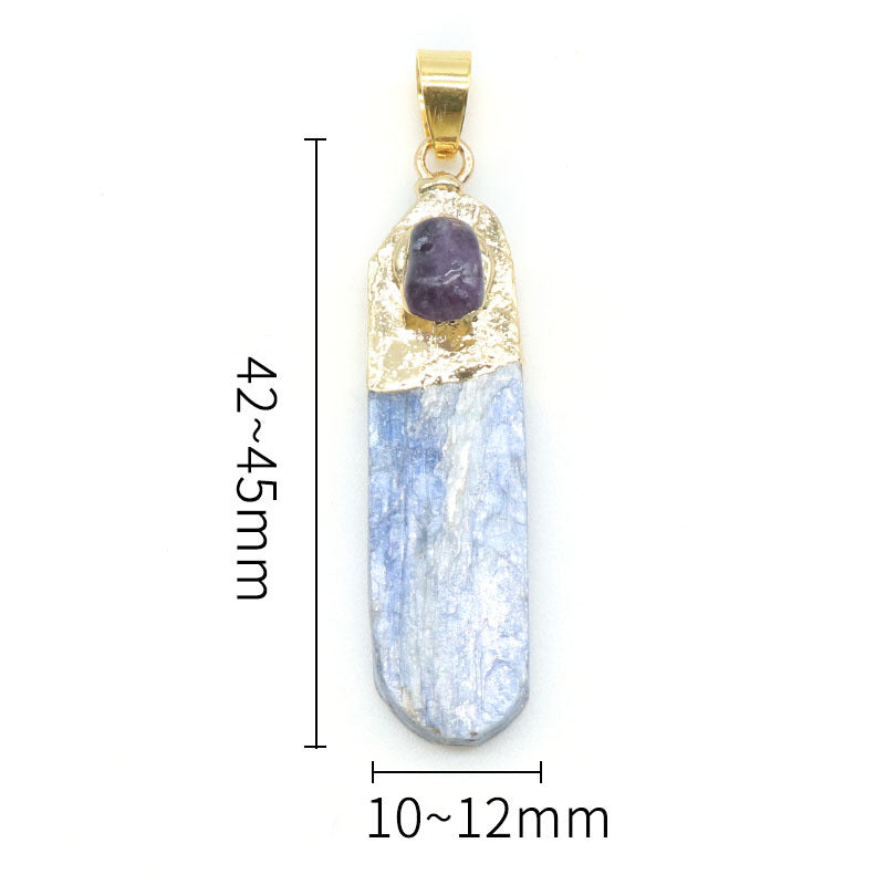 Amethyst&Kyanite Pendant