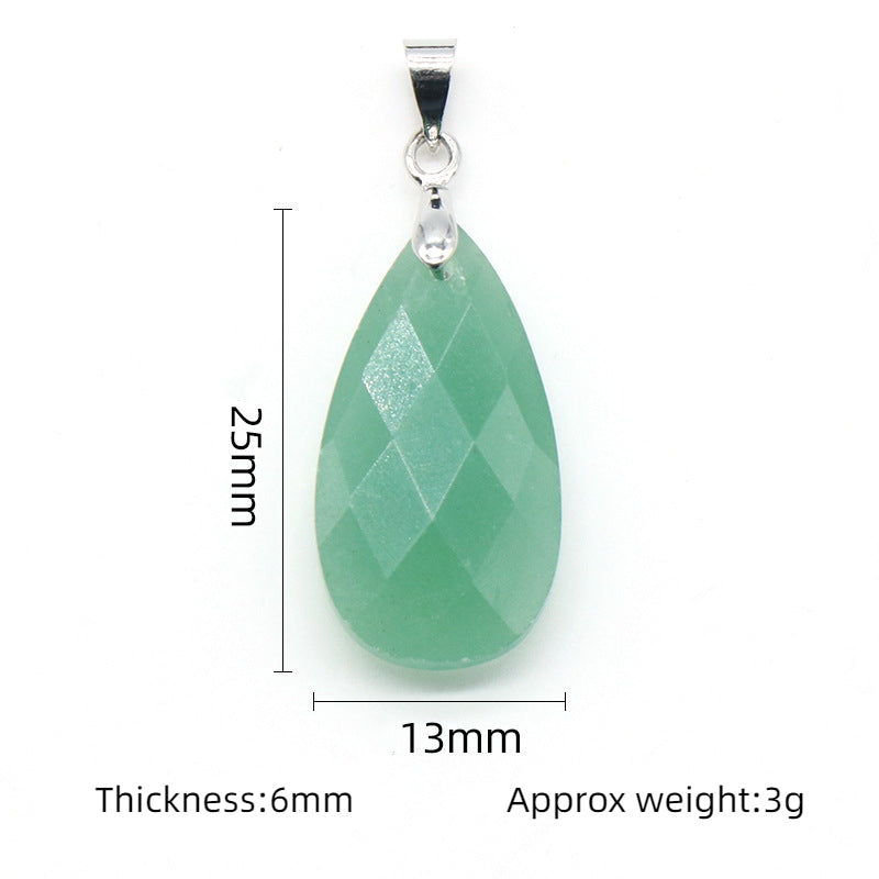 Faceted Tear Drop Crystal Pendant