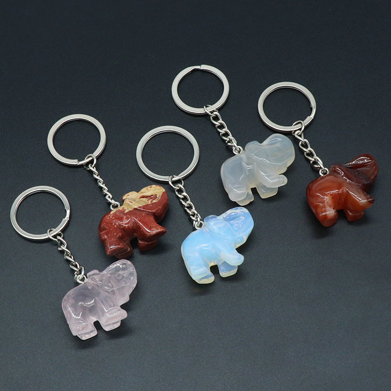 Crystal Elephant Key Chain