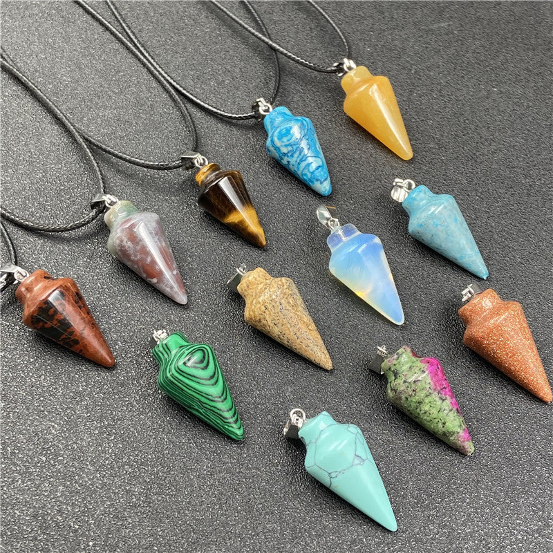 Crystal Conical Pendant