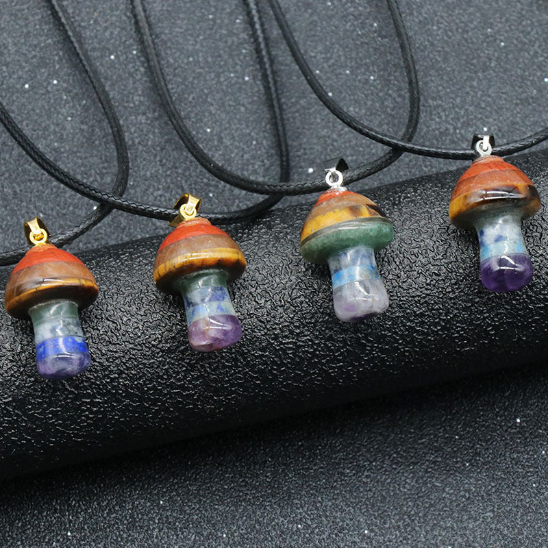 Chakra Mushroom Pendant