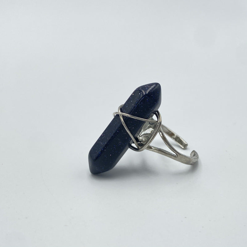 Crystal Double Point Ring