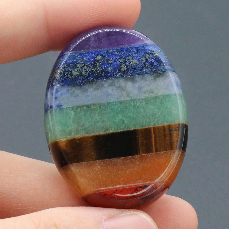 Oval Chakra Worry Stone