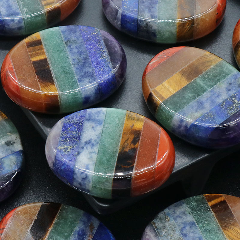 Oval Chakra Worry Stone