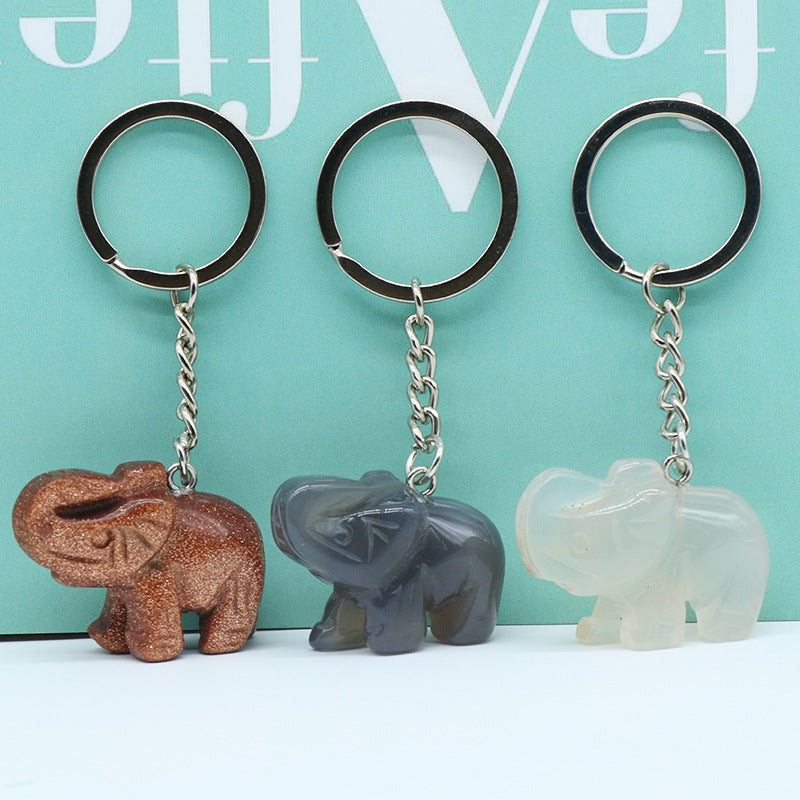 Crystal Elephant Key Chain