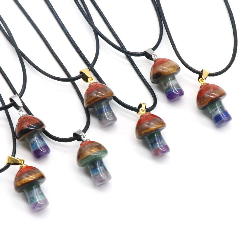 Chakra Mushroom Pendant