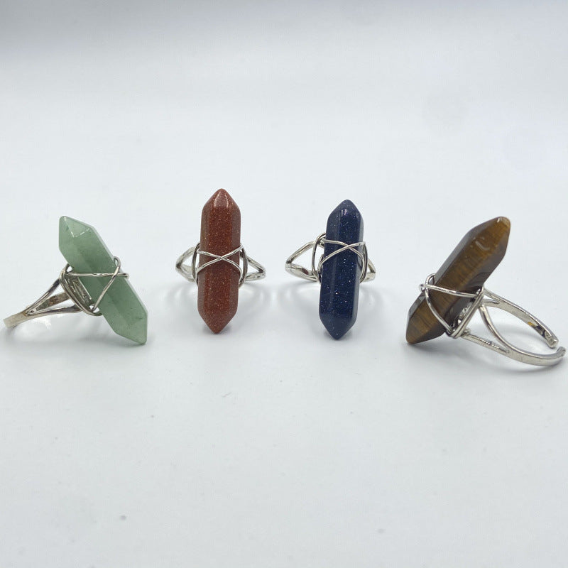 Crystal Double Point Ring