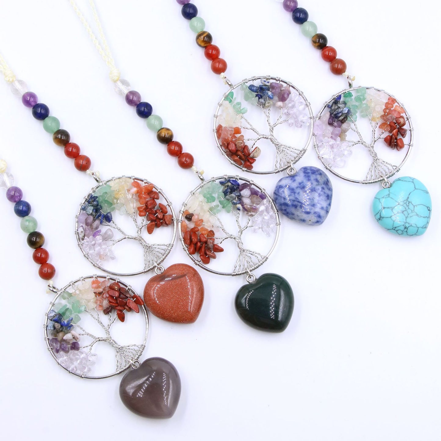 Chakra Bead&Life Tree&Heart Hanging